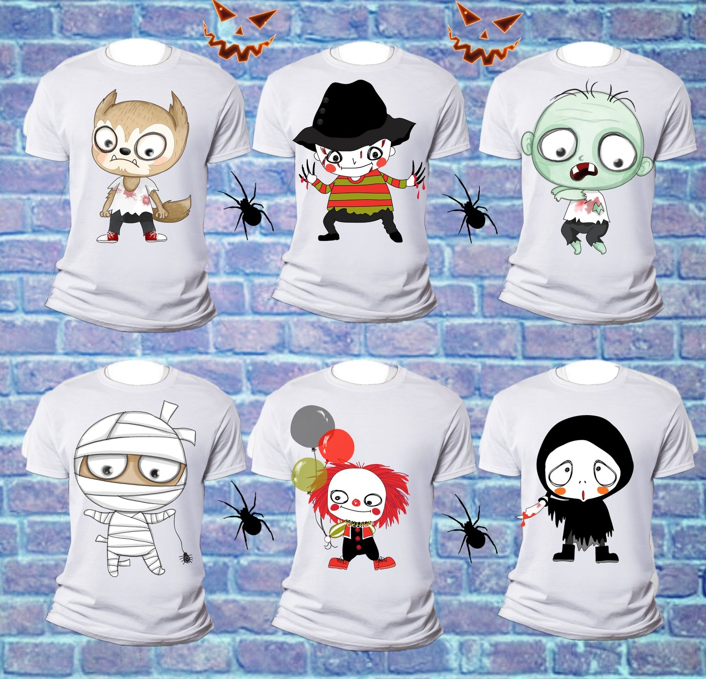 296 Cute Halloween Sublimation T-Shirt Images Bundle