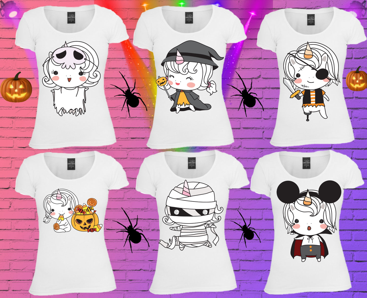 296 Cute Halloween Sublimation T-Shirt Images Bundle