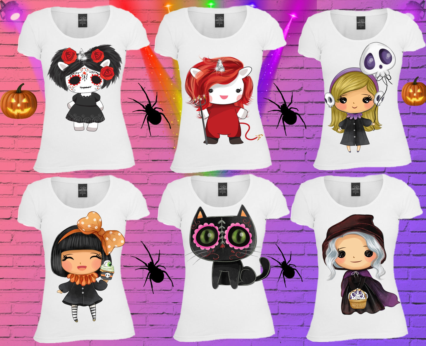 296 Cute Halloween Sublimation T-Shirt Images Bundle