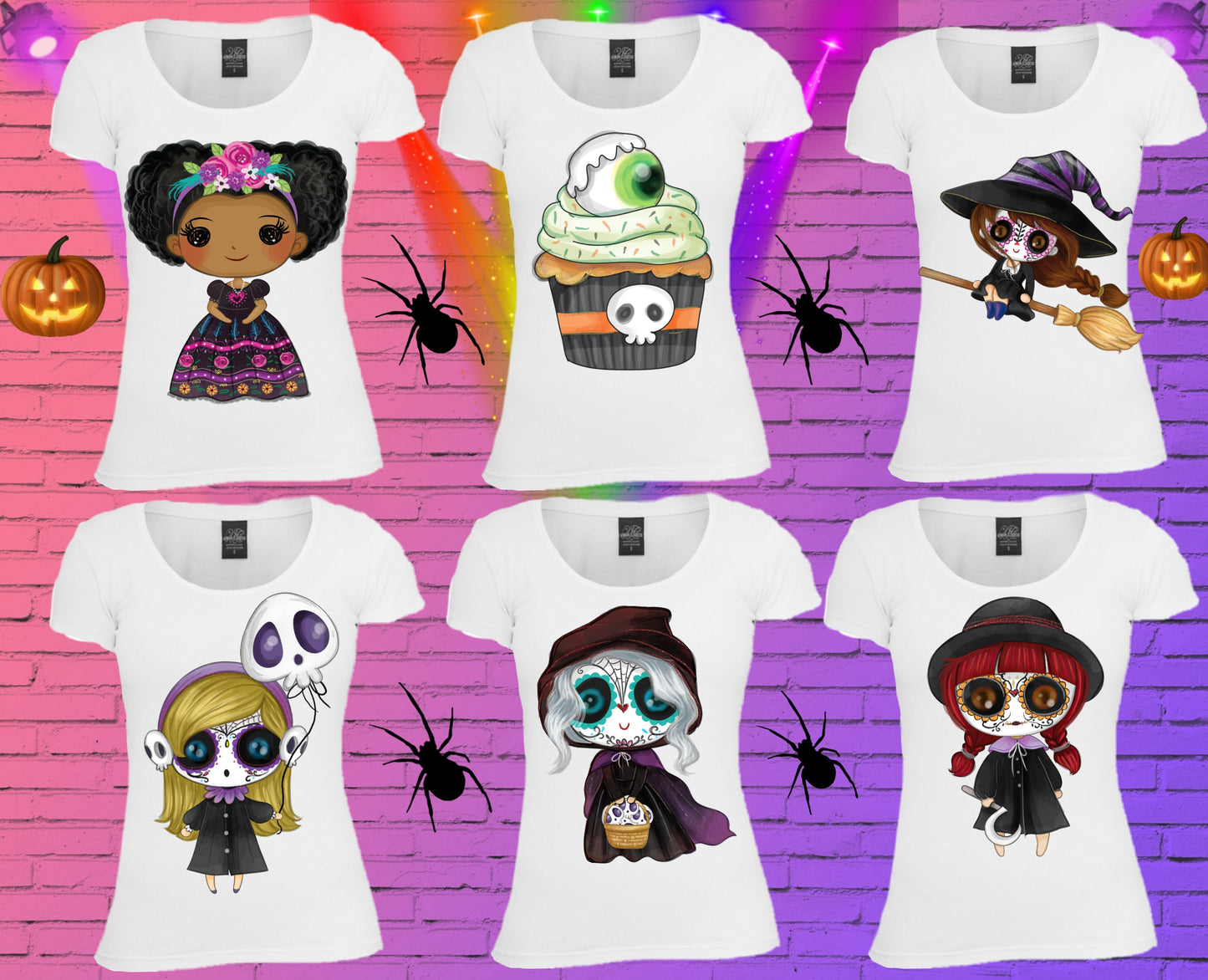 296 Cute Halloween Sublimation T-Shirt Images Bundle