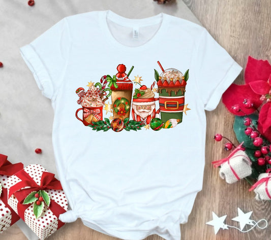 Christmas Coffee Sublimation T-Shirt/DTF Images Bundle