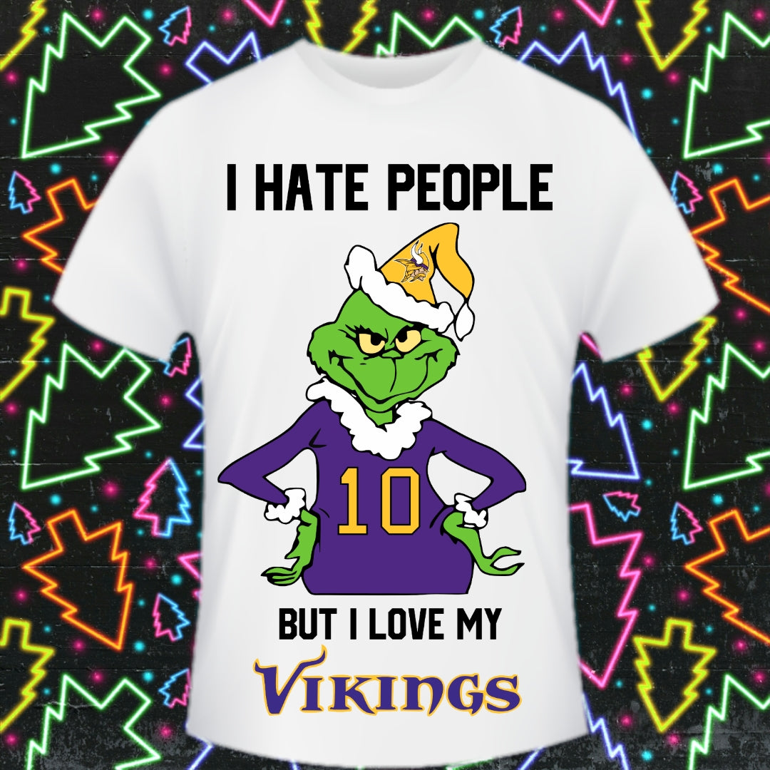 Christmas Football Grinch T-Shirt/DTF Images