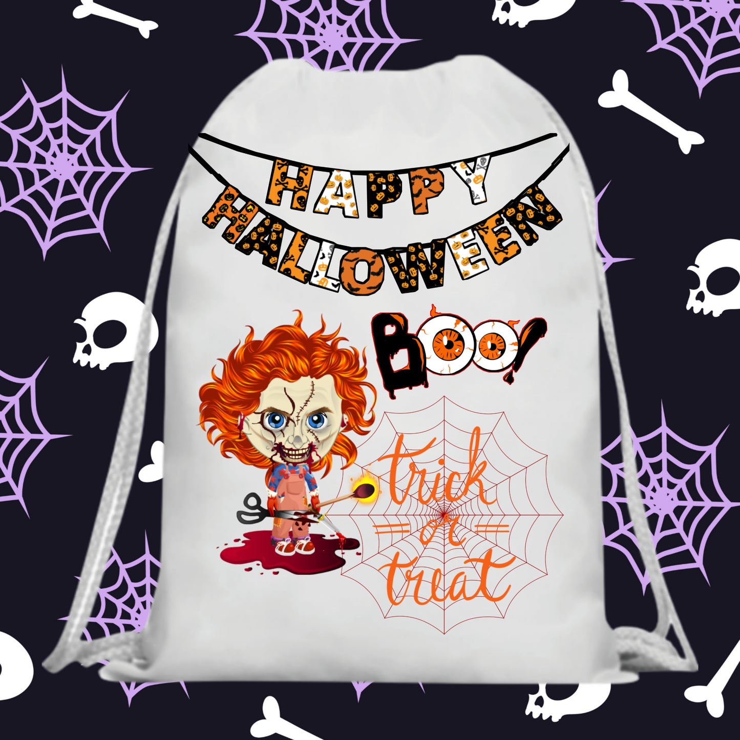 60 Halloween Treat Bag Sublimation Images Bundle