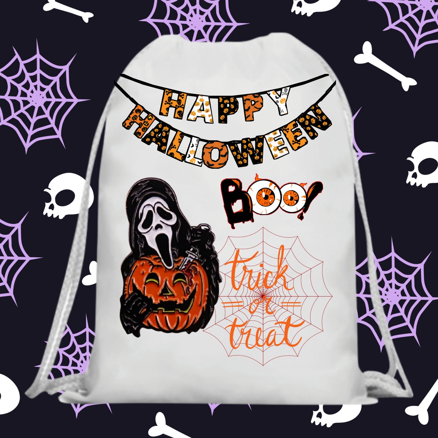 60 Halloween Treat Bag Sublimation Images Bundle