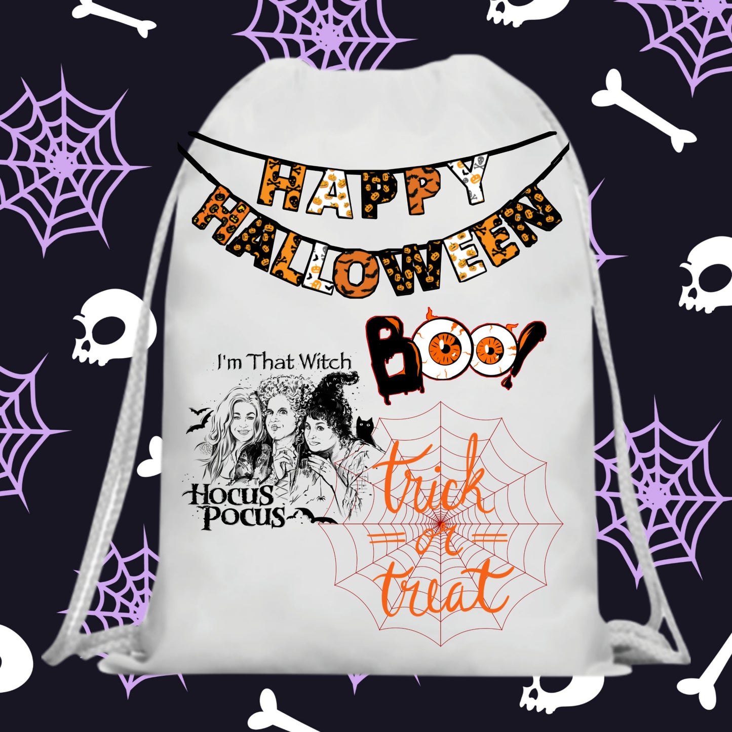 60 Halloween Treat Bag Sublimation Images Bundle