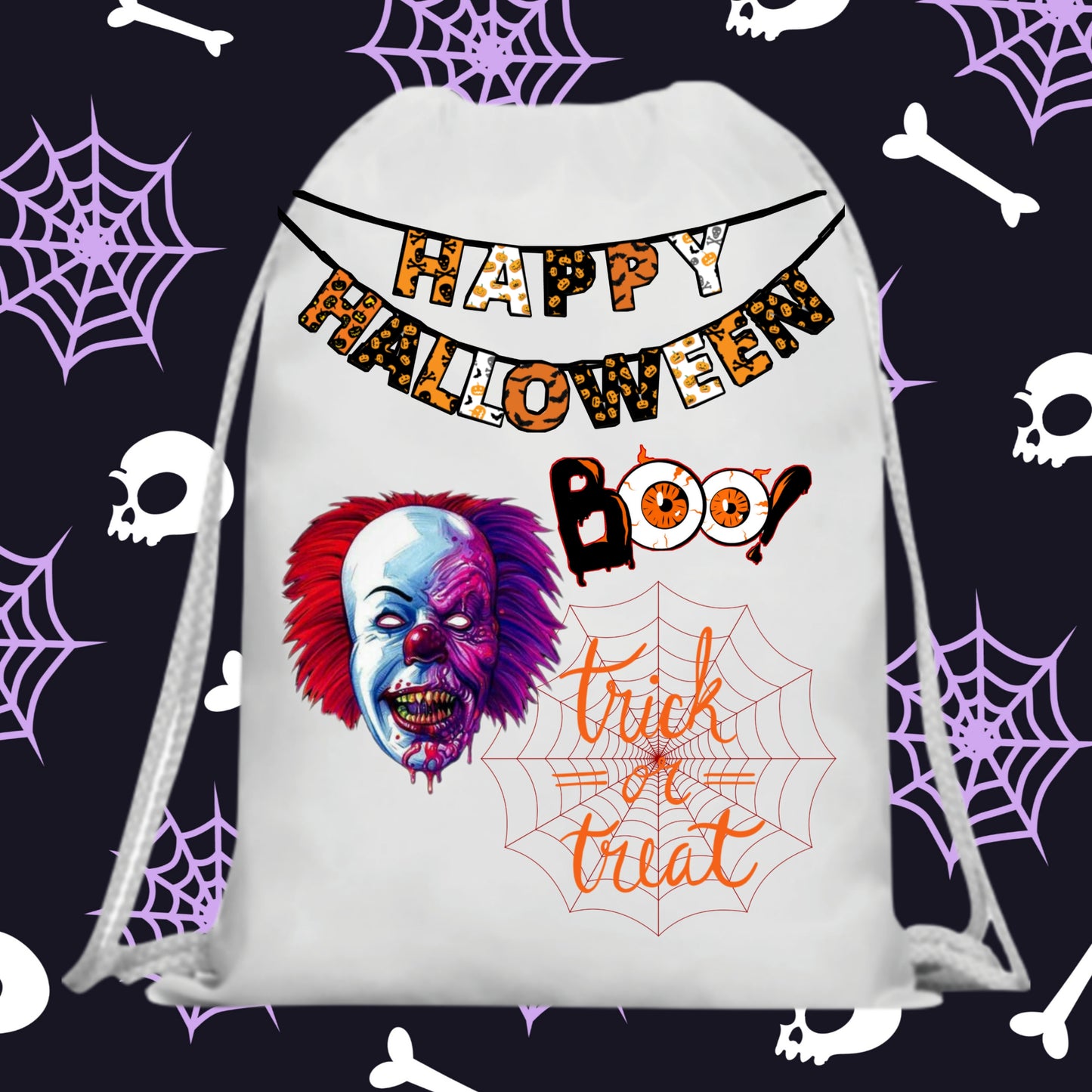 60 Halloween Treat Bag Sublimation Images Bundle