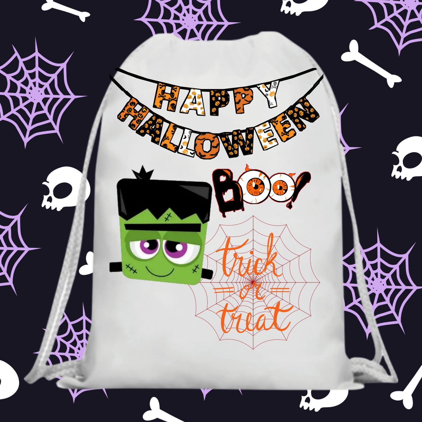 60 Halloween Treat Bag Sublimation Images Bundle