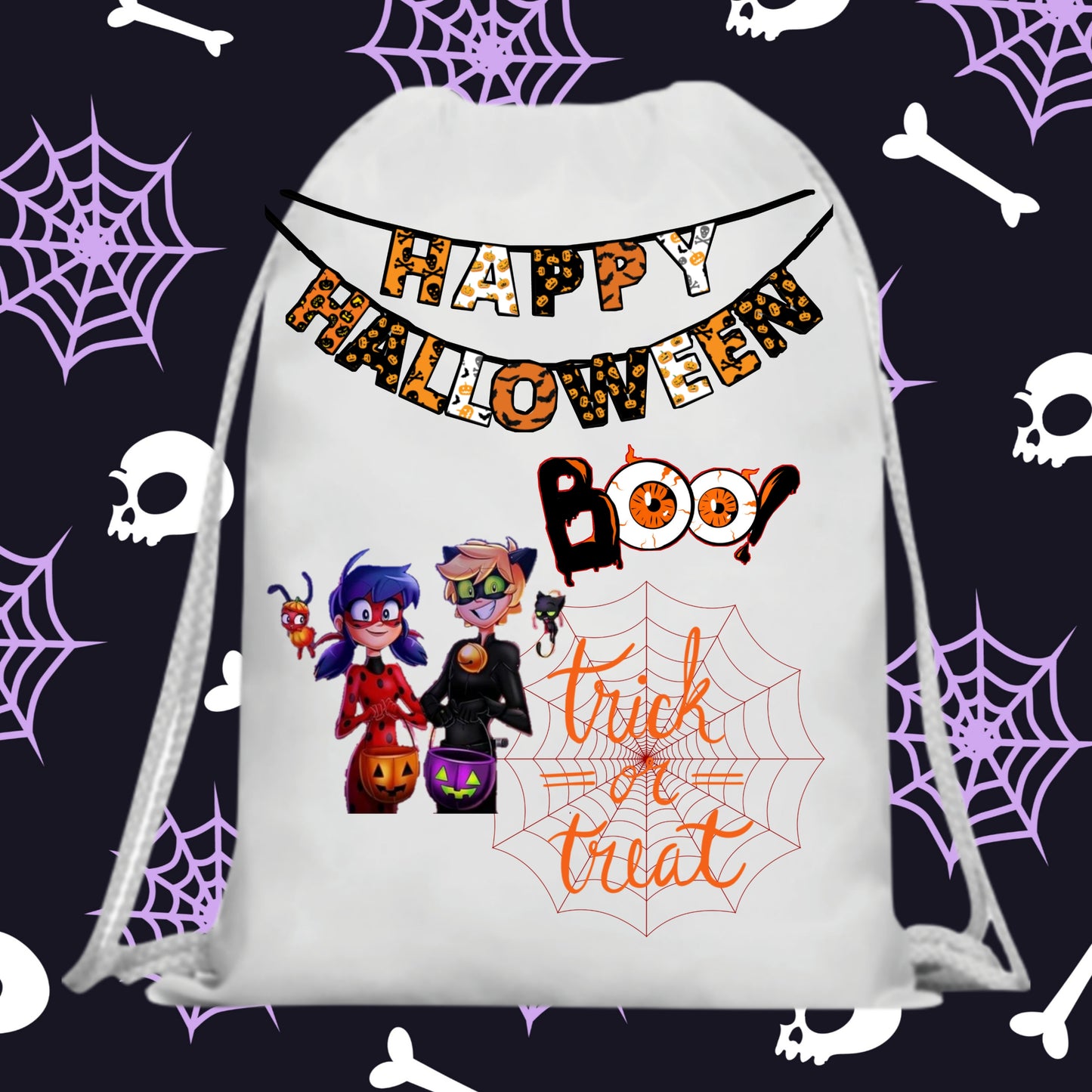 60 Halloween Treat Bag Sublimation Images Bundle