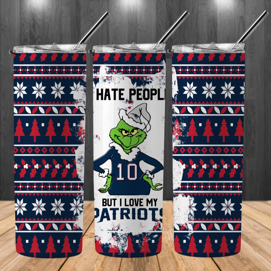 Christmas Football Ugly Sweater 20oz Sublimation Tumbler Image