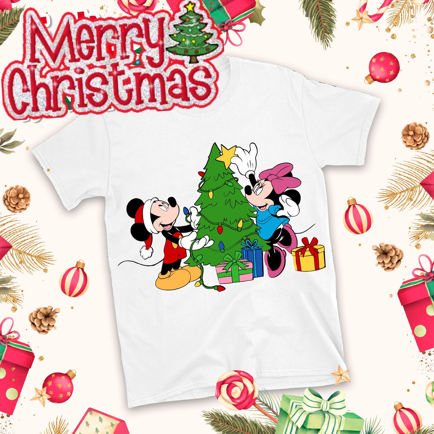 Christmas Cartoon Sublimation T-Shirt Images Bundle