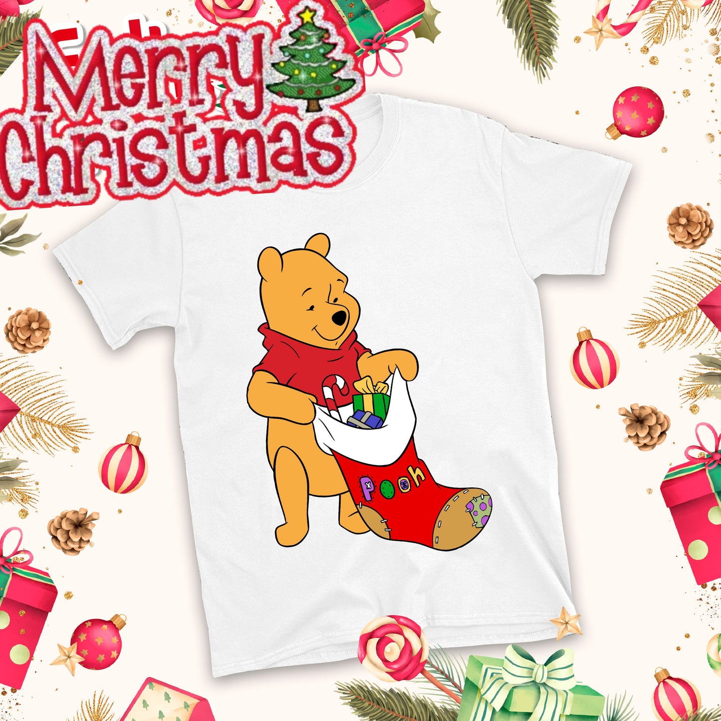 Christmas Cartoon Sublimation T-Shirt Images Bundle