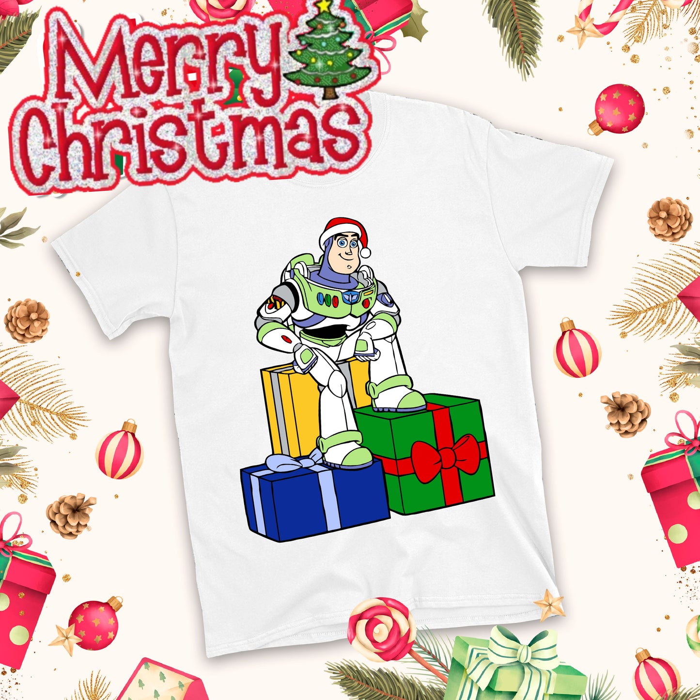 Christmas Cartoon Sublimation T-Shirt Images Bundle