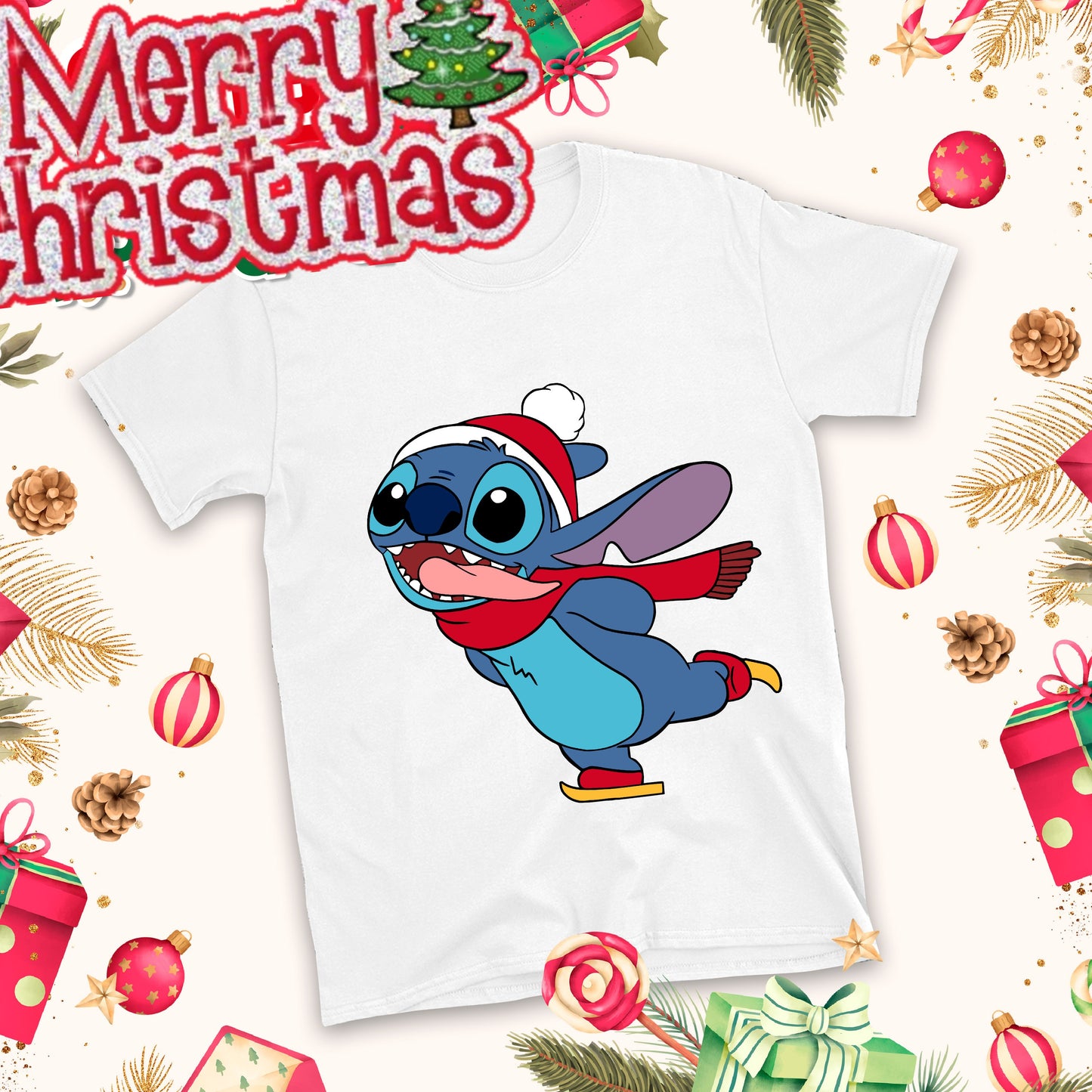 Christmas Cartoon Sublimation T-Shirt Images Bundle