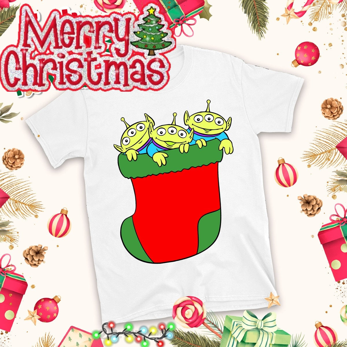 Christmas Cartoon Sublimation T-Shirt Images Bundle