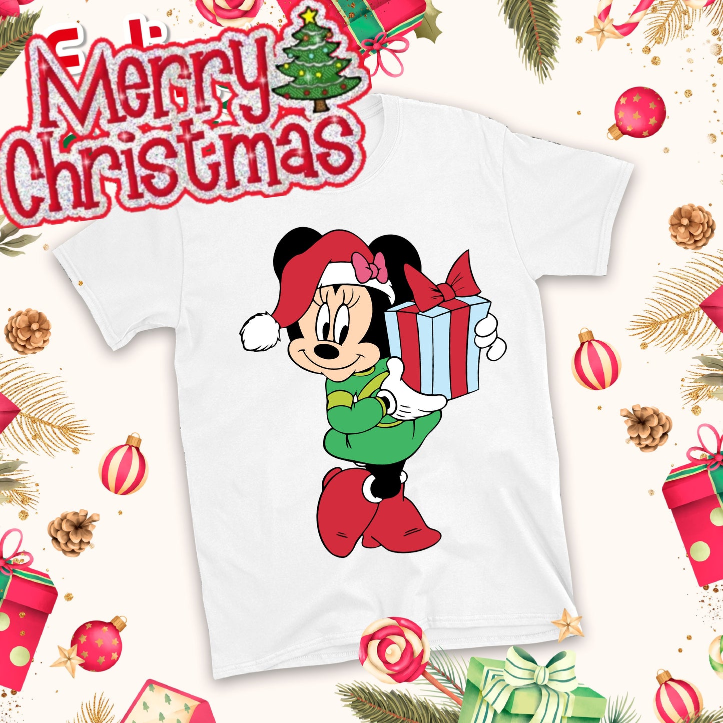 Christmas Cartoon Sublimation T-Shirt Images Bundle