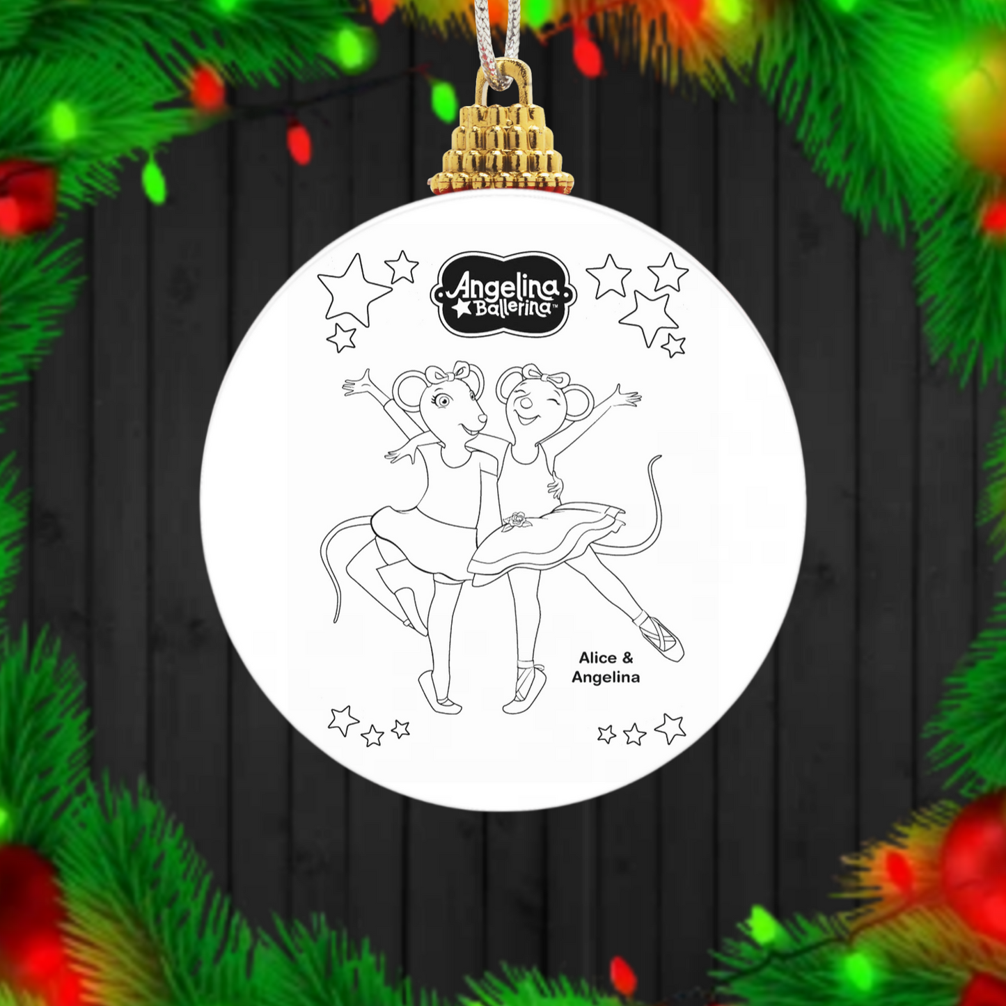 80+ Christmas Coloring Sublimation Ornament/Car Coaster Images Bundle