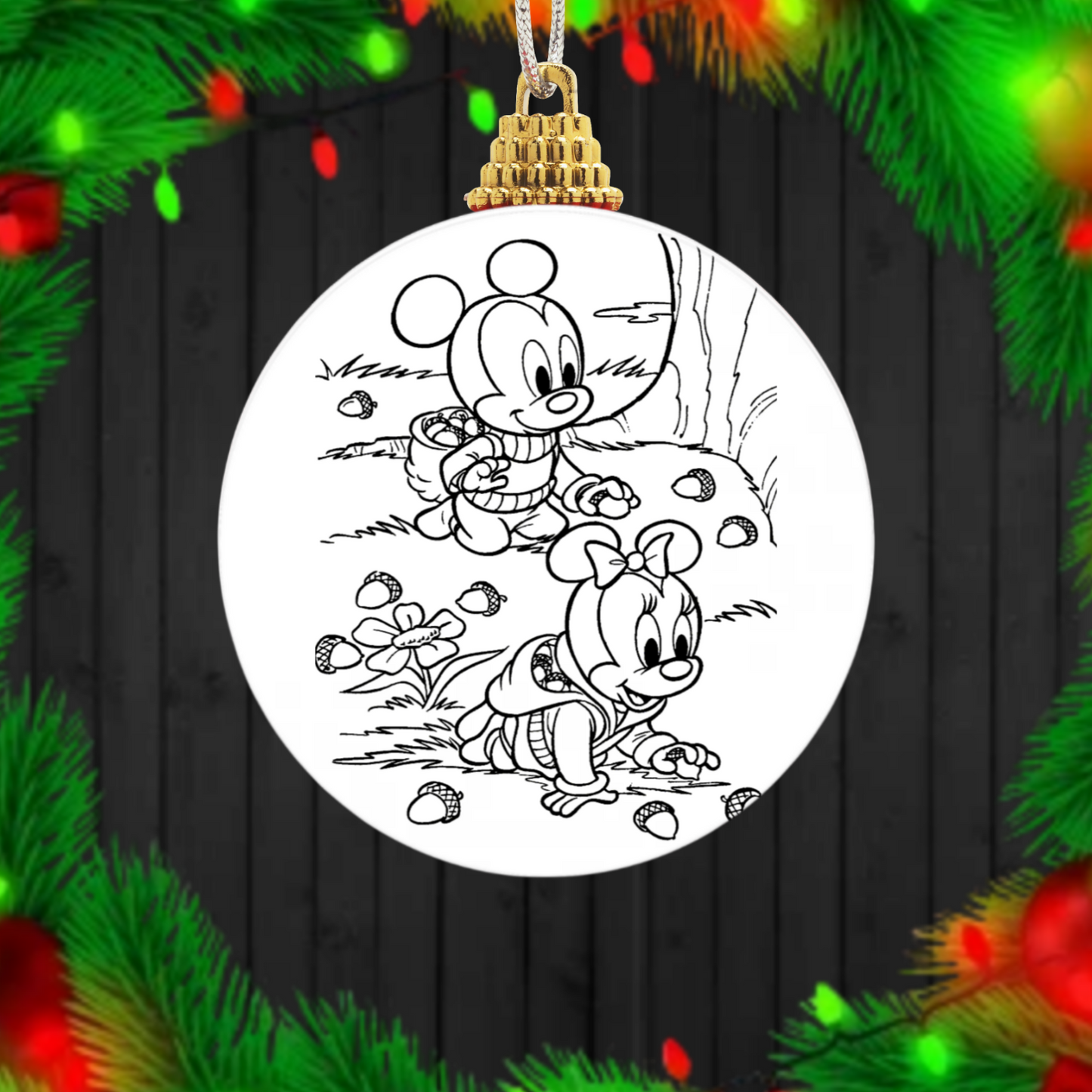 80+ Christmas Coloring Sublimation Ornament/Car Coaster Images Bundle