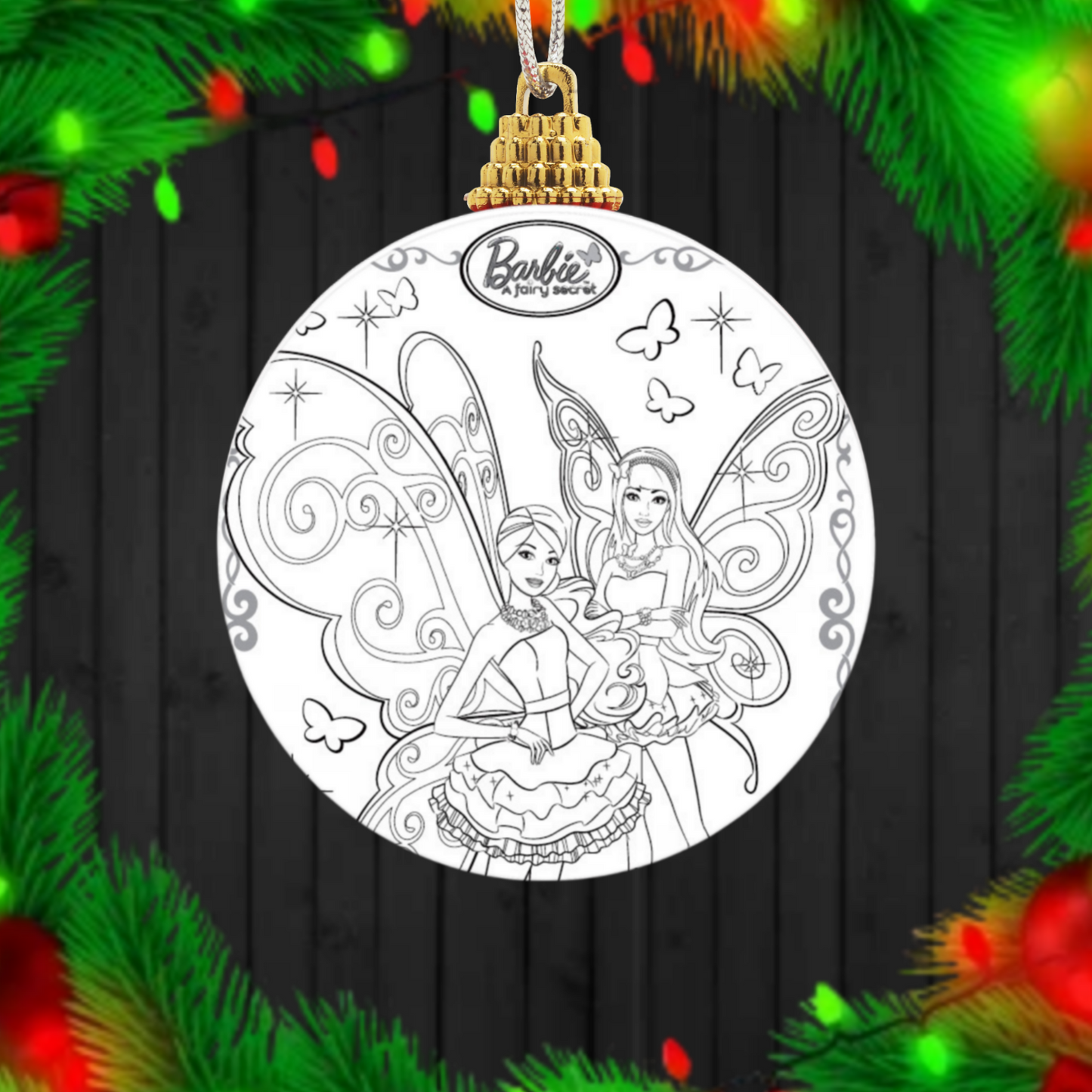 80+ Christmas Coloring Sublimation Ornament/Car Coaster Images Bundle