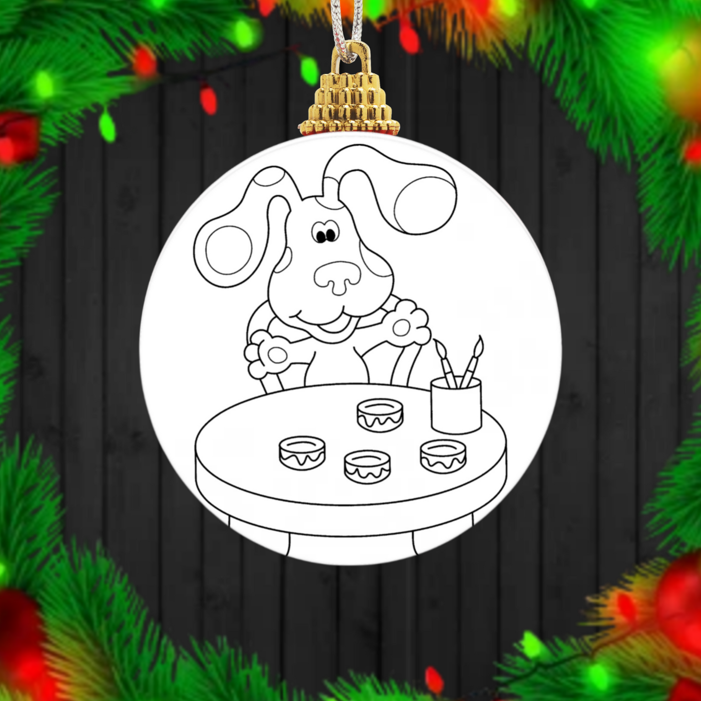 80+ Christmas Coloring Sublimation Ornament/Car Coaster Images Bundle