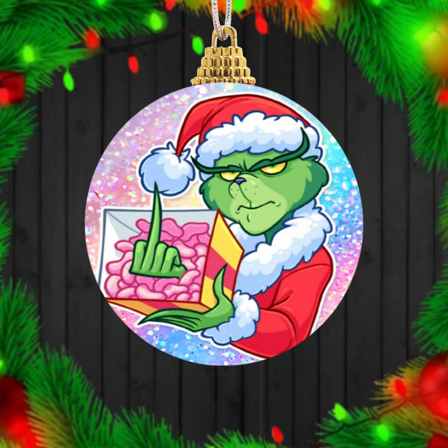 30+ Christmas Grinch Sublimation Ornament/Car Coaster Images Bundle