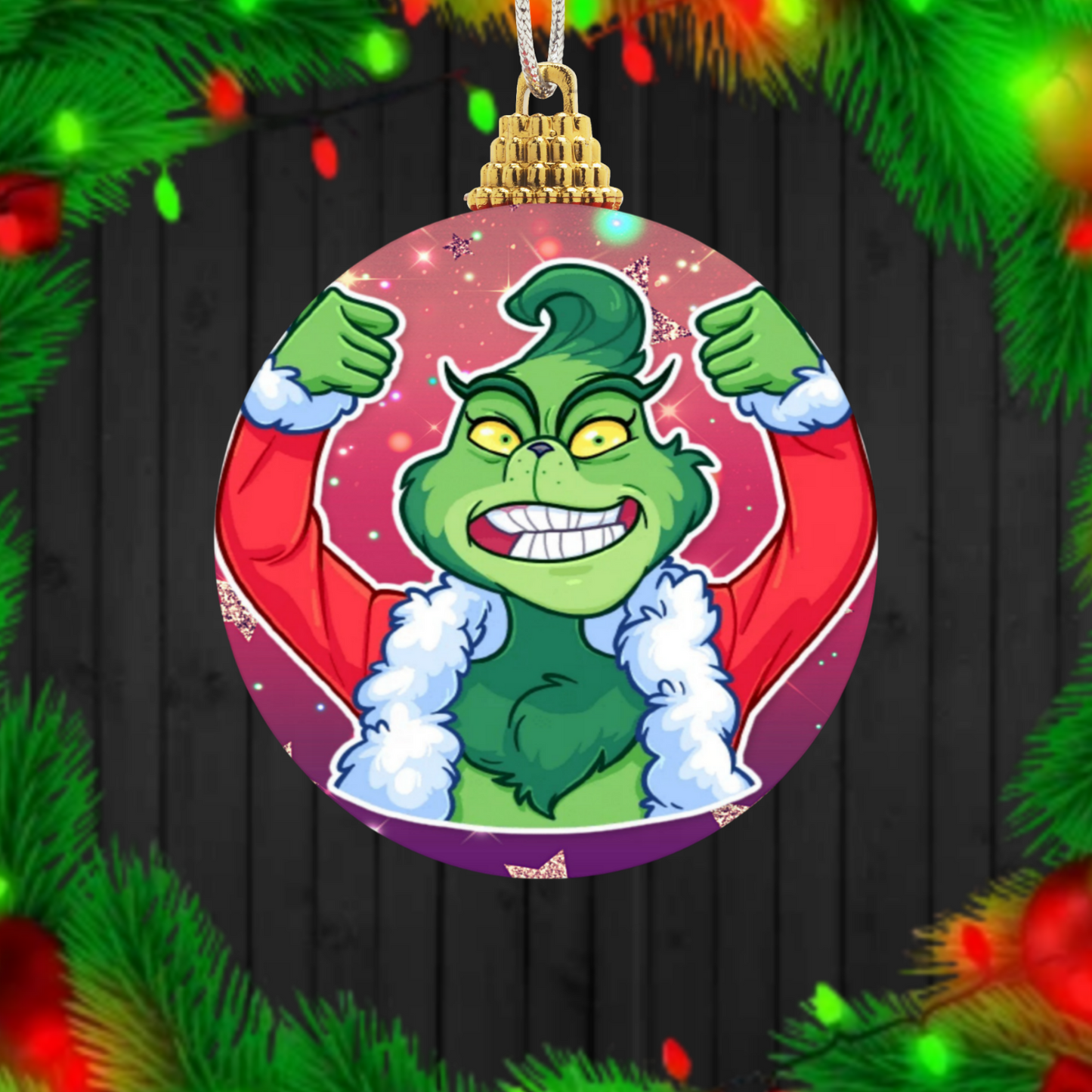 30+ Christmas Grinch Sublimation Ornament/Car Coaster Images Bundle