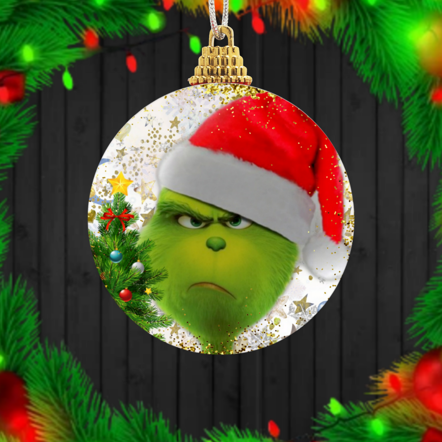 30+ Christmas Grinch Sublimation Ornament/Car Coaster Images Bundle