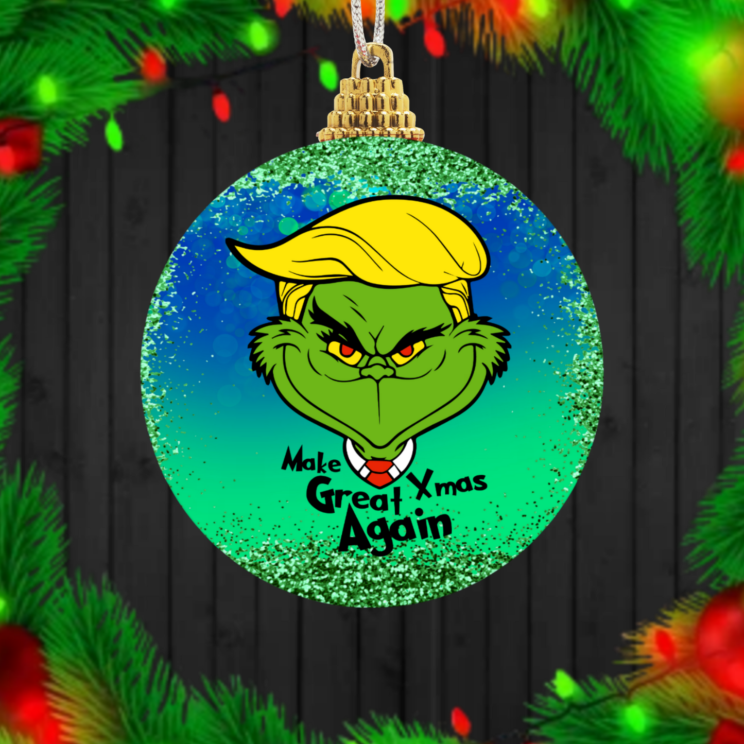 30+ Christmas Grinch Sublimation Ornament/Car Coaster Images Bundle