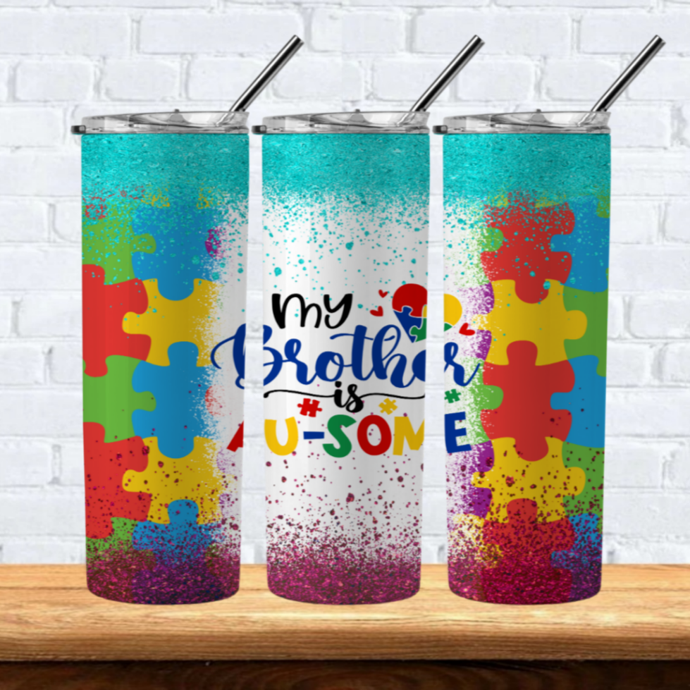 Autism Sublimation 20oz Tumbler Images Bundle