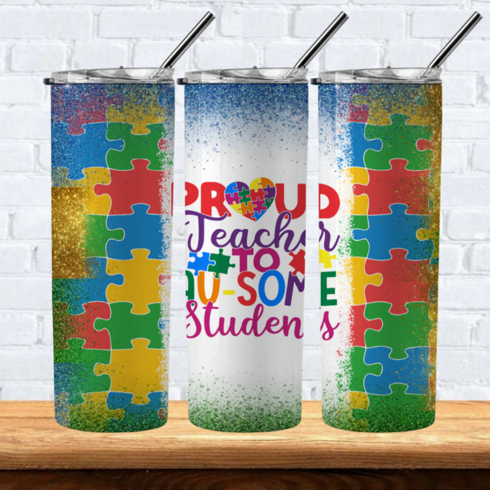 Autism Sublimation 20oz Tumbler Images Bundle