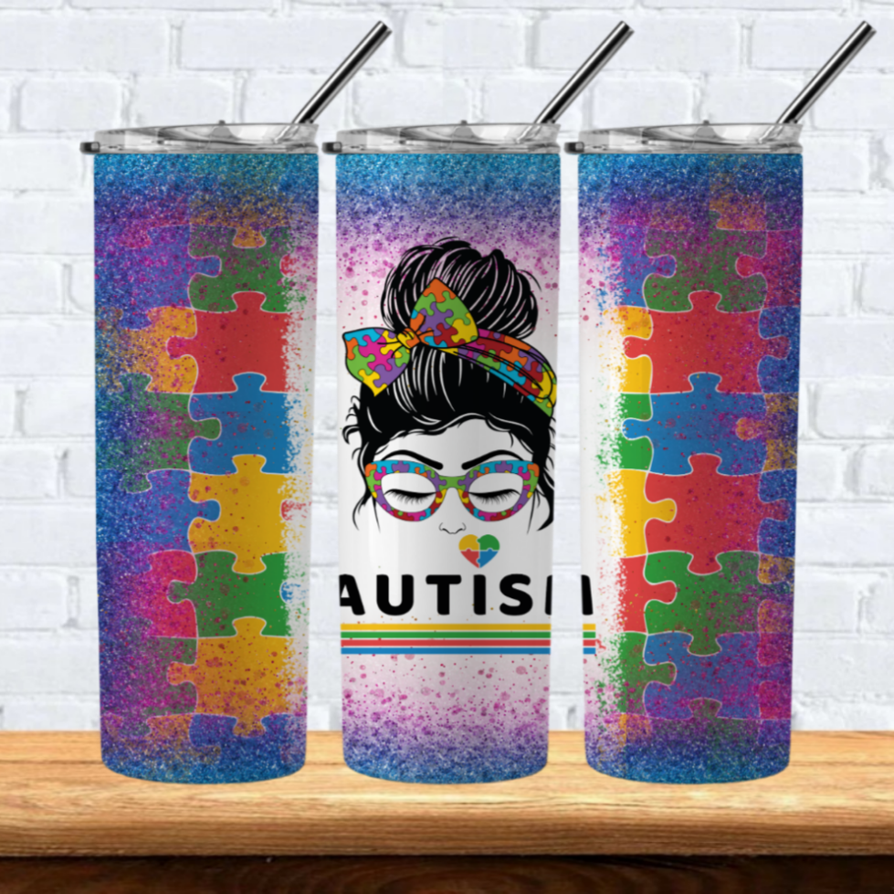 Autism Sublimation 20oz Tumbler Images Bundle