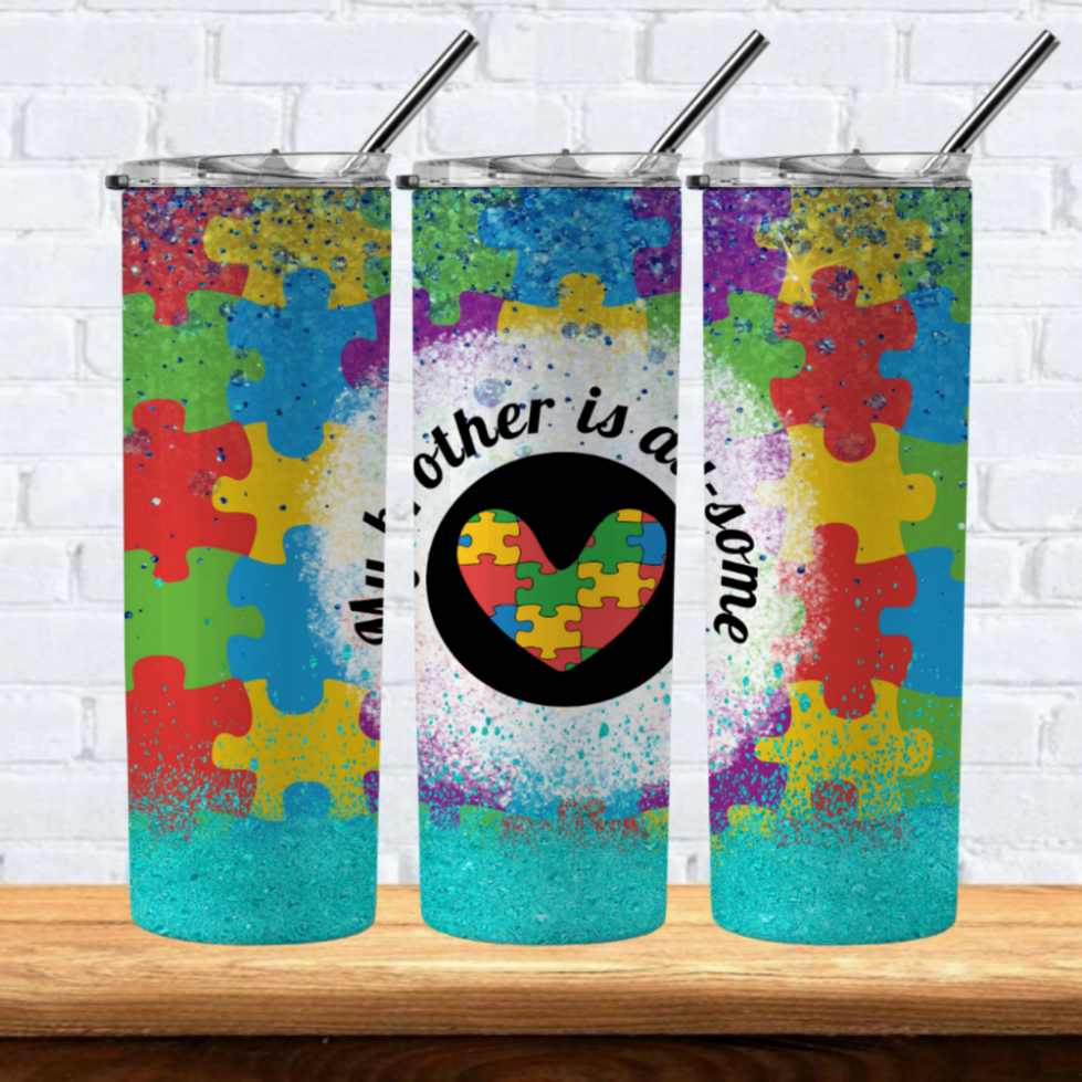 Autism Sublimation 20oz Tumbler Images Bundle