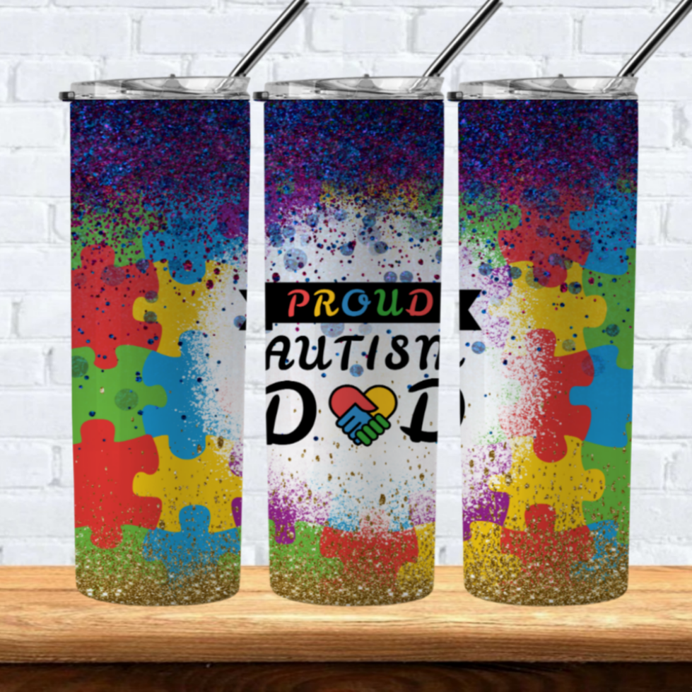 Autism Sublimation 20oz Tumbler Images Bundle