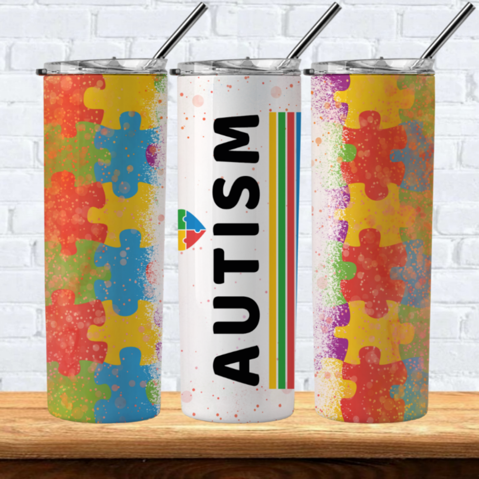 Autism Sublimation 20oz Tumbler Images Bundle