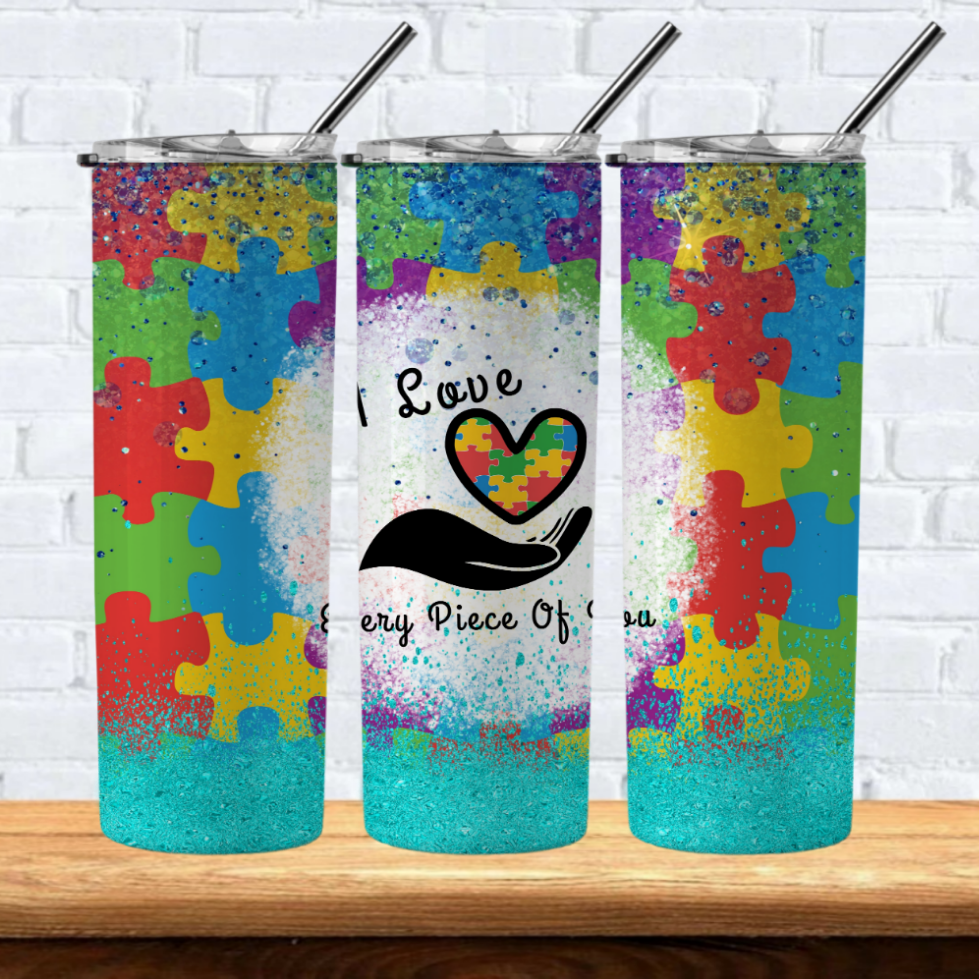 Autism Sublimation 20oz Tumbler Images Bundle