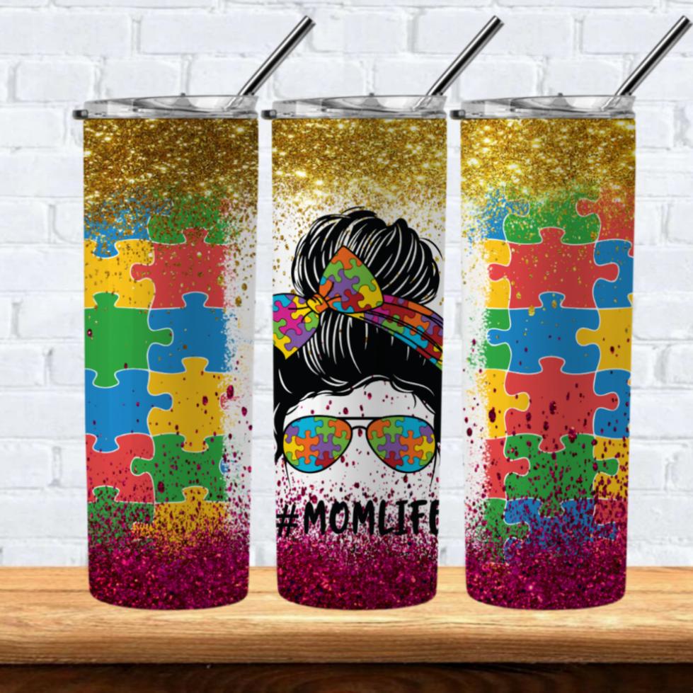 Autism Sublimation 20oz Tumbler Images Bundle