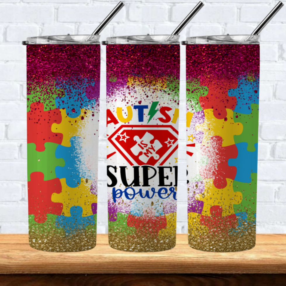 Autism Sublimation 20oz Tumbler Images Bundle