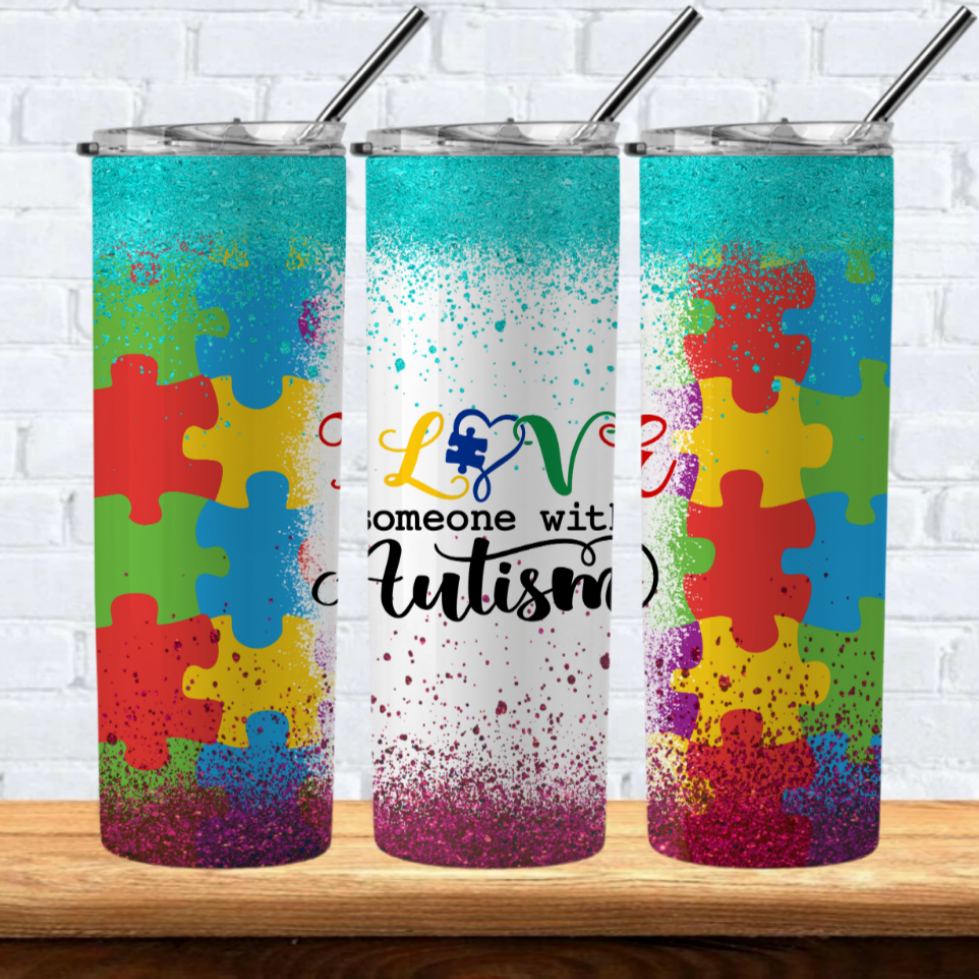 Autism Sublimation 20oz Tumbler Images Bundle