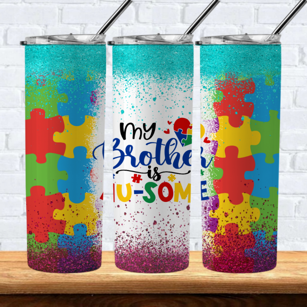 Autism Sublimation 20oz Tumbler Images Bundle