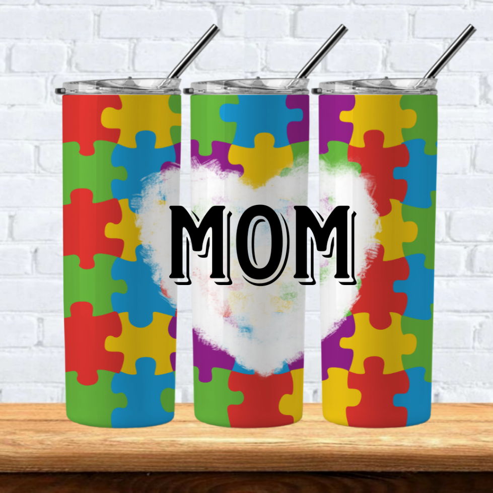 Autism Sublimation 20oz Tumbler Images Bundle