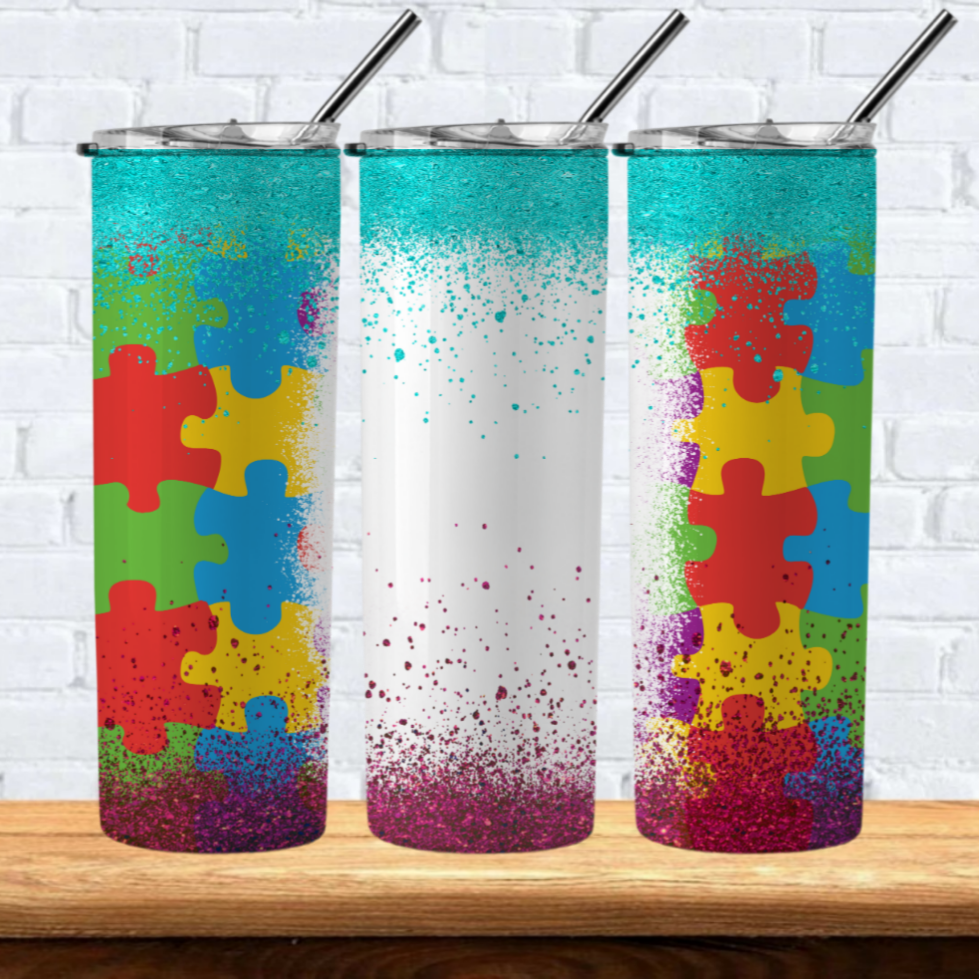 Autism Sublimation 20oz Tumbler Images Bundle