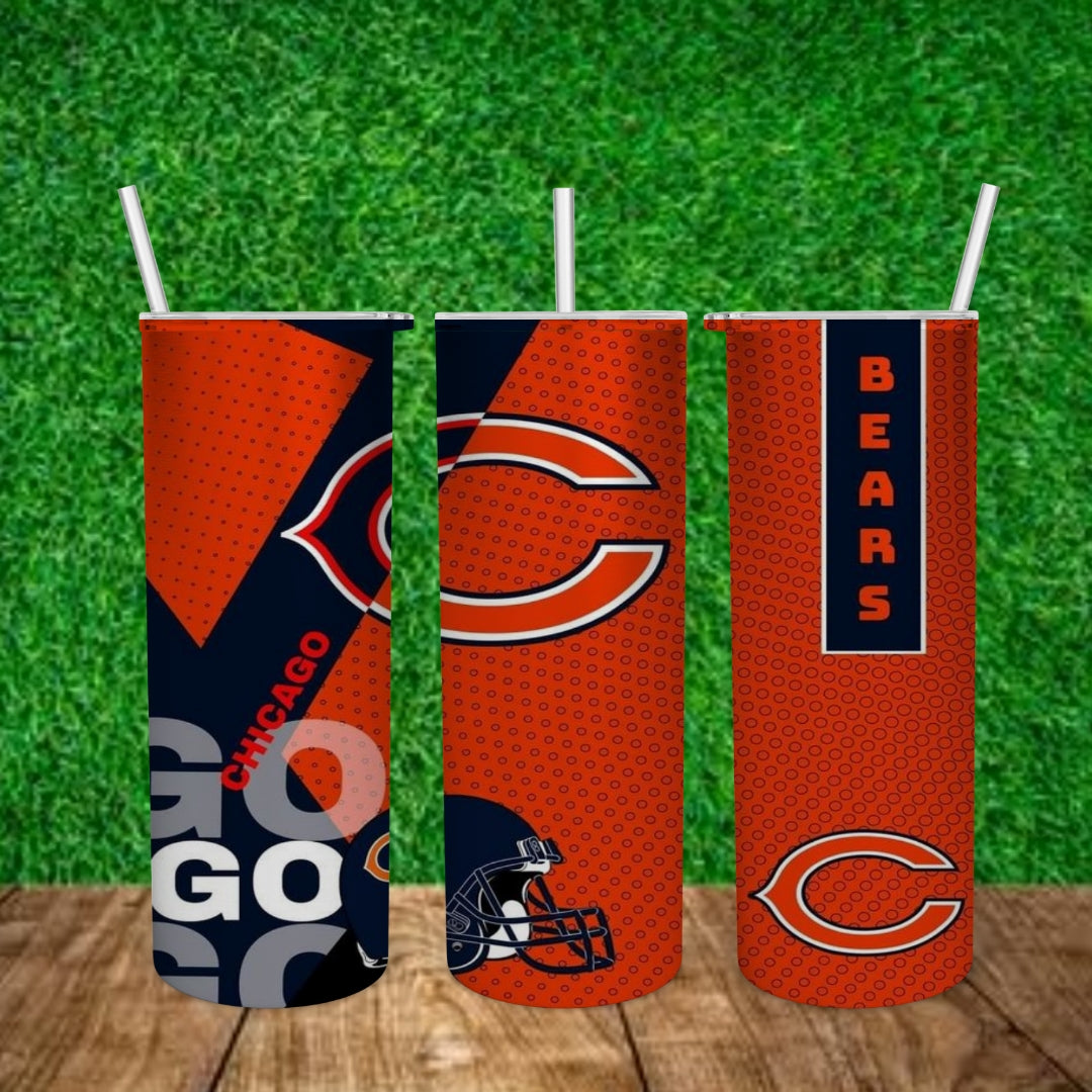 Football 20oz Sublimation Tumbler Image