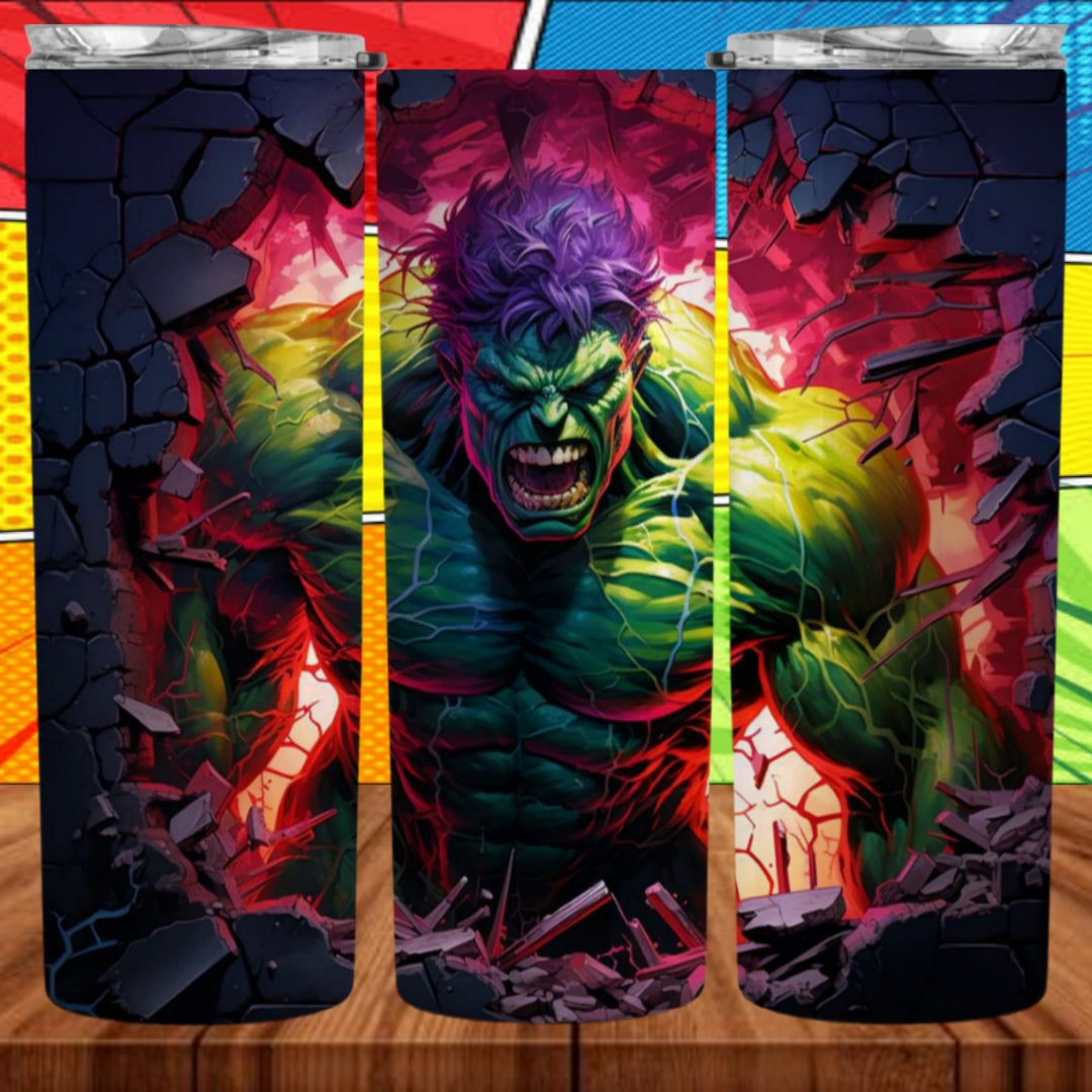 3D Superhero 20oz Sublimation Tumbler Images Bundle