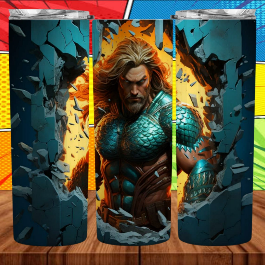 3D Superhero 20oz Sublimation Tumbler Images Bundle