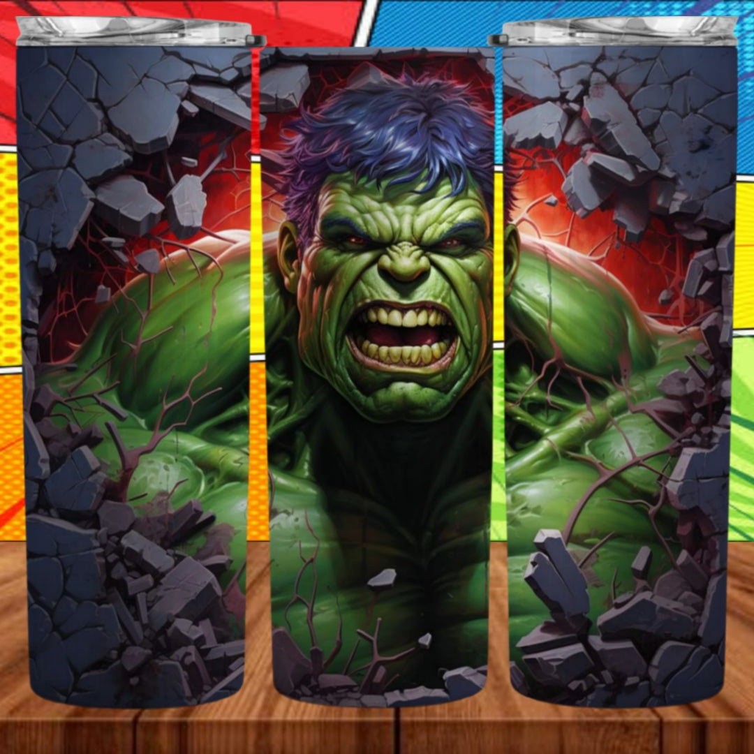 3D Superhero 20oz Sublimation Tumbler Images Bundle