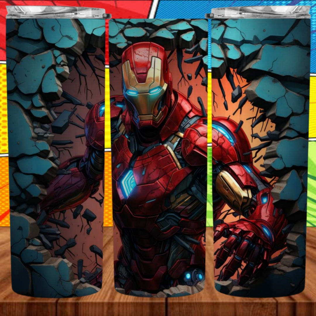 3D Superhero 20oz Sublimation Tumbler Images Bundle