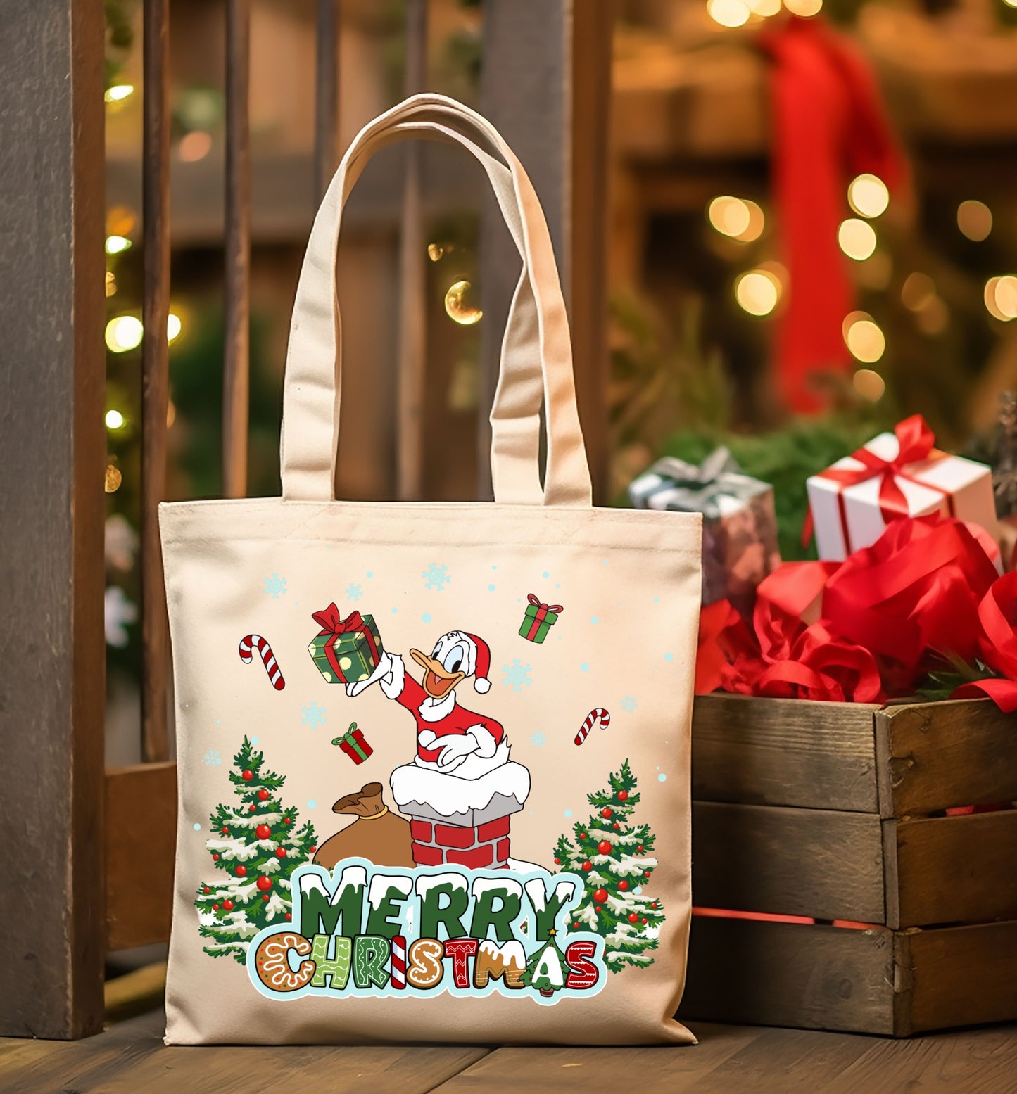 Christmas Cartoon Tote Images Bundle