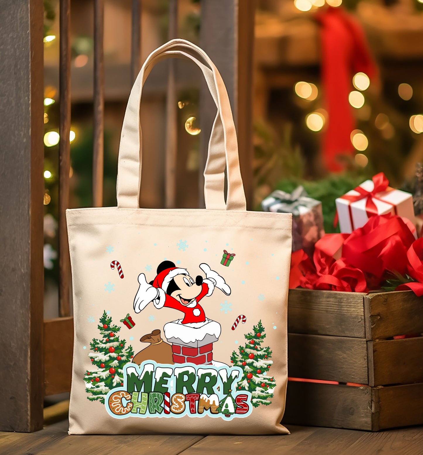 Christmas Cartoon Tote Images Bundle