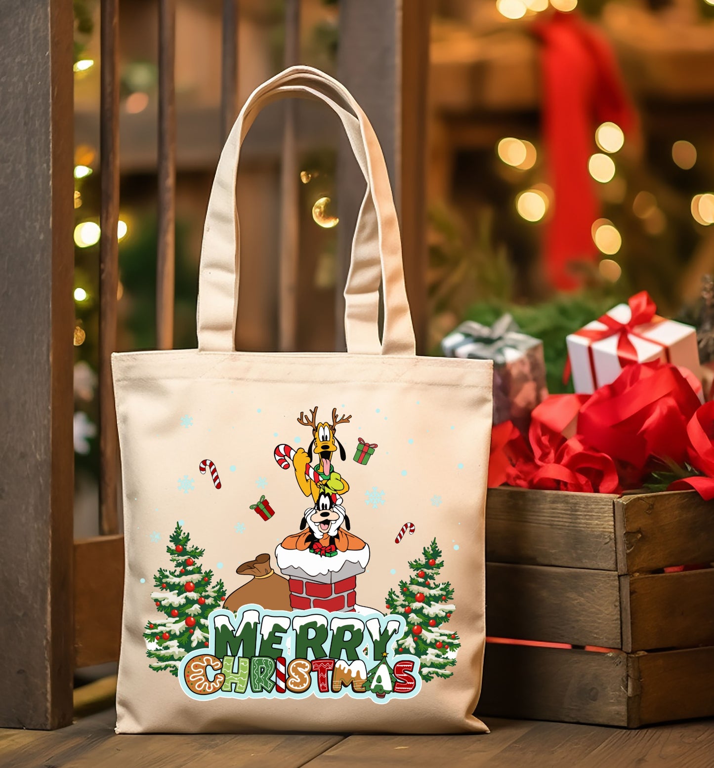 Christmas Cartoon Tote Images Bundle