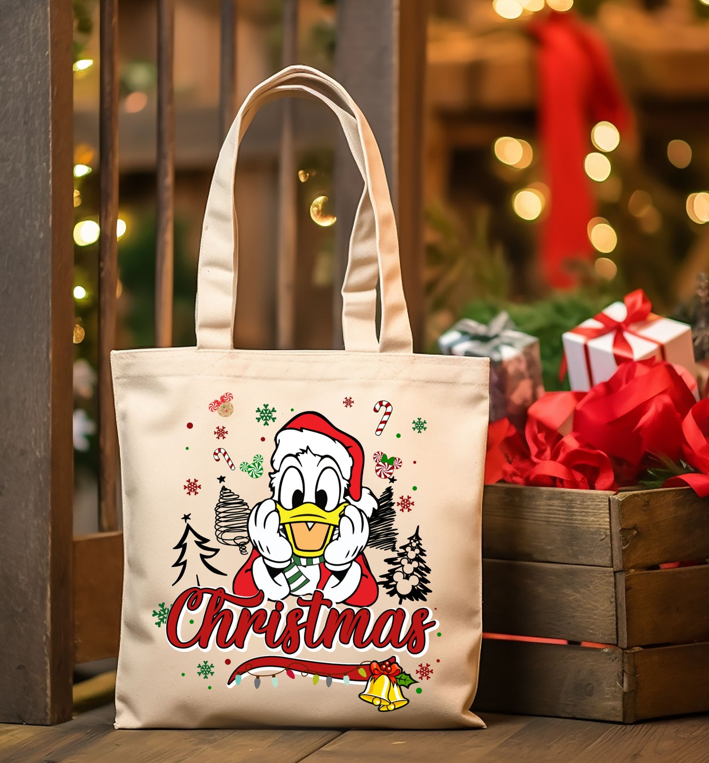 Christmas Cartoon Tote Images Bundle