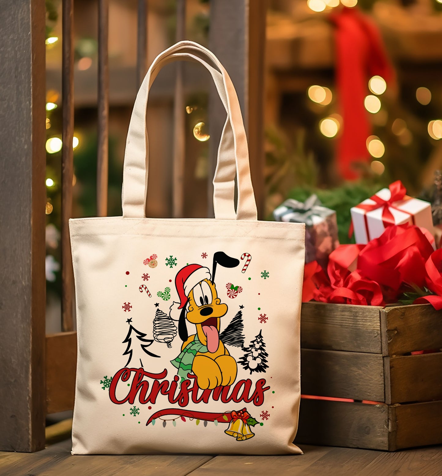 Christmas Cartoon Tote Images Bundle